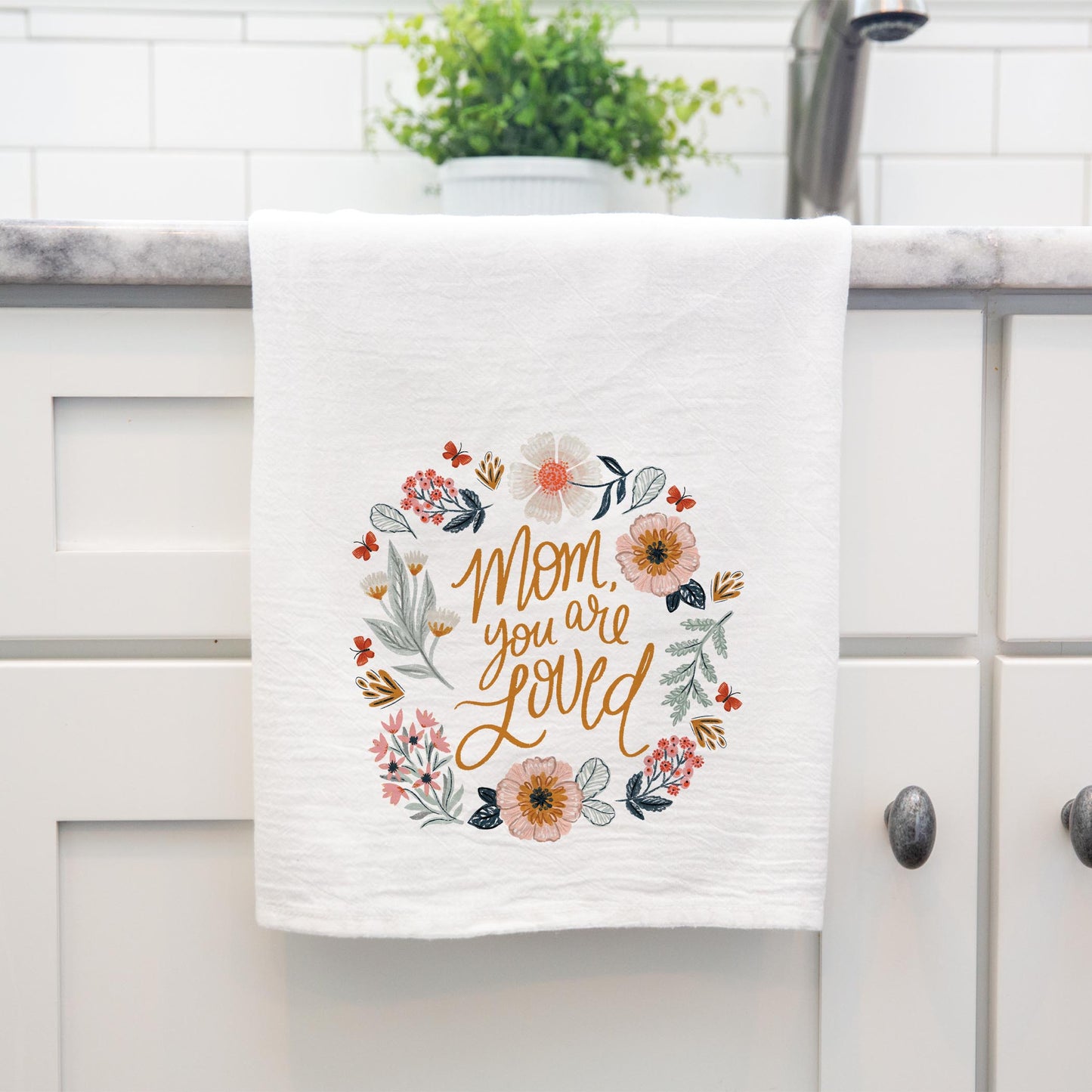 Cotton Tea Towel White-Pretty Things Loved