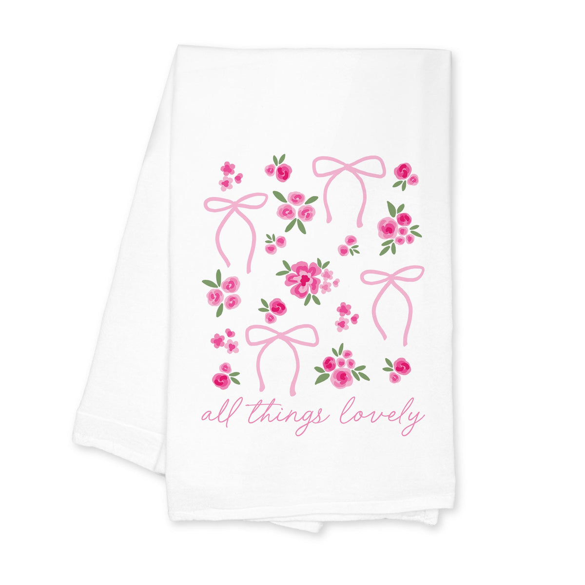 Cotton Tea Towel White-All Things Lovely -0