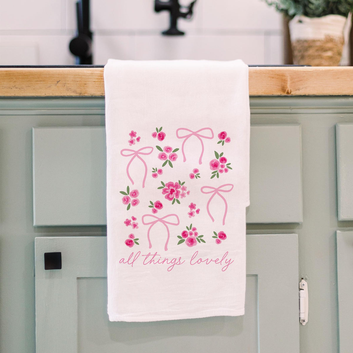 Cotton Tea Towel White-All Things Lovely -3