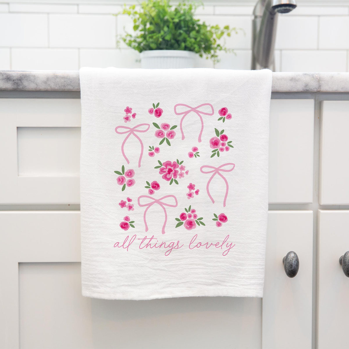 Cotton Tea Towel White-All Things Lovely -4