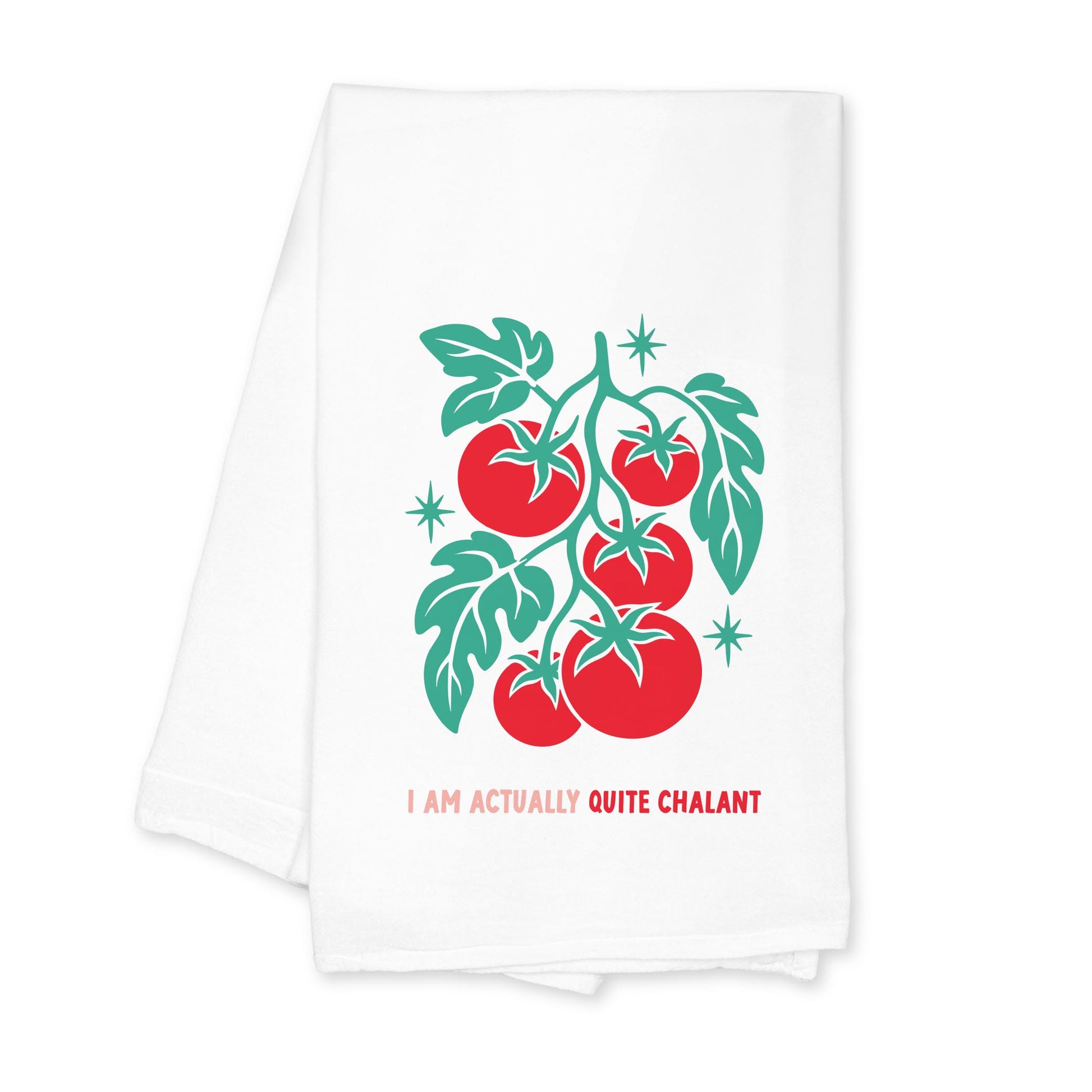 Cotton Tea Towel White-Retro Kitchen Quite Chalant -0