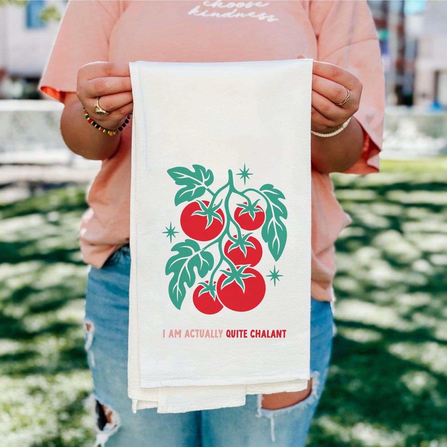 Cotton Tea Towel White-Retro Kitchen Quite Chalant -5