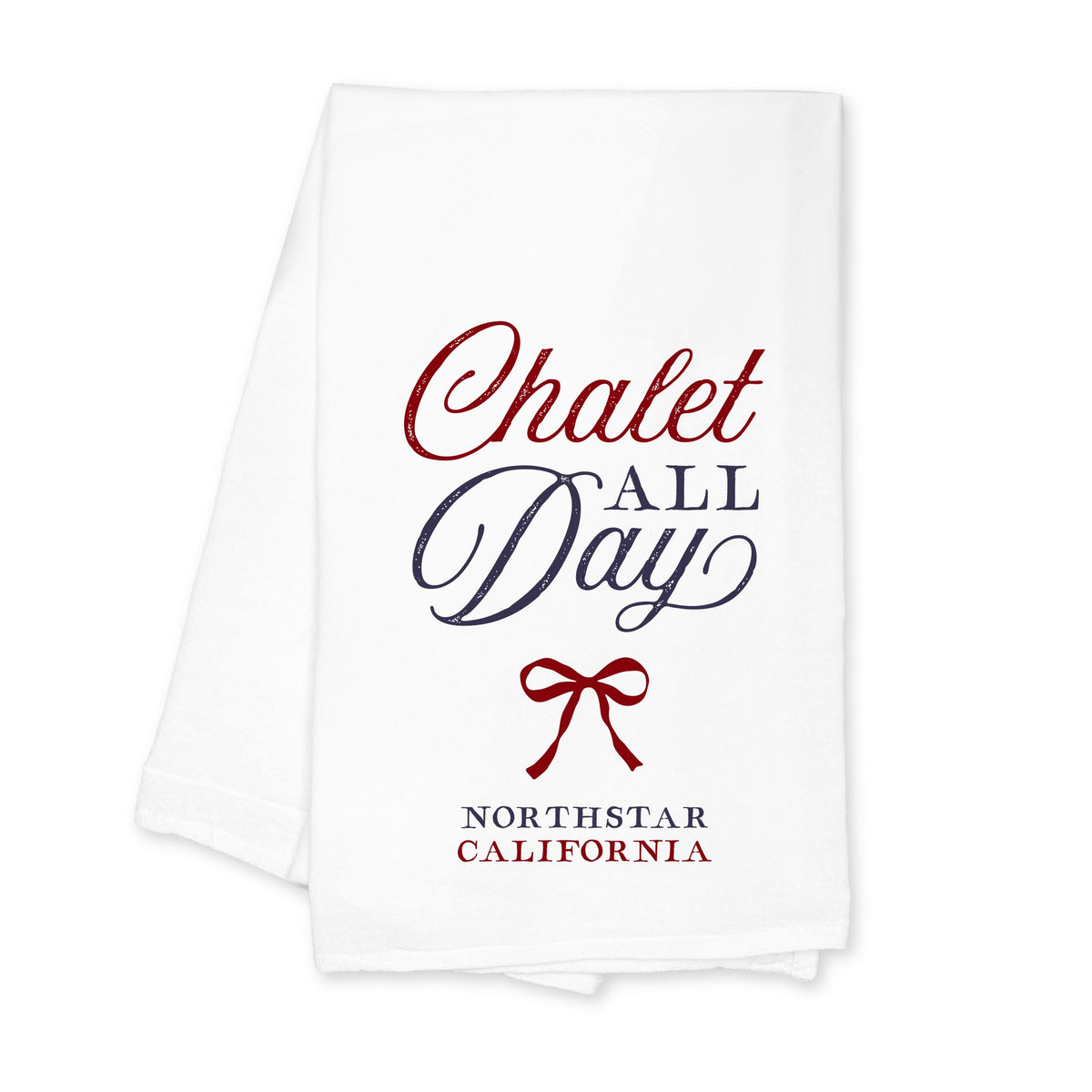 Cotton Tea Towel White-Chalet Girl | Custom -0