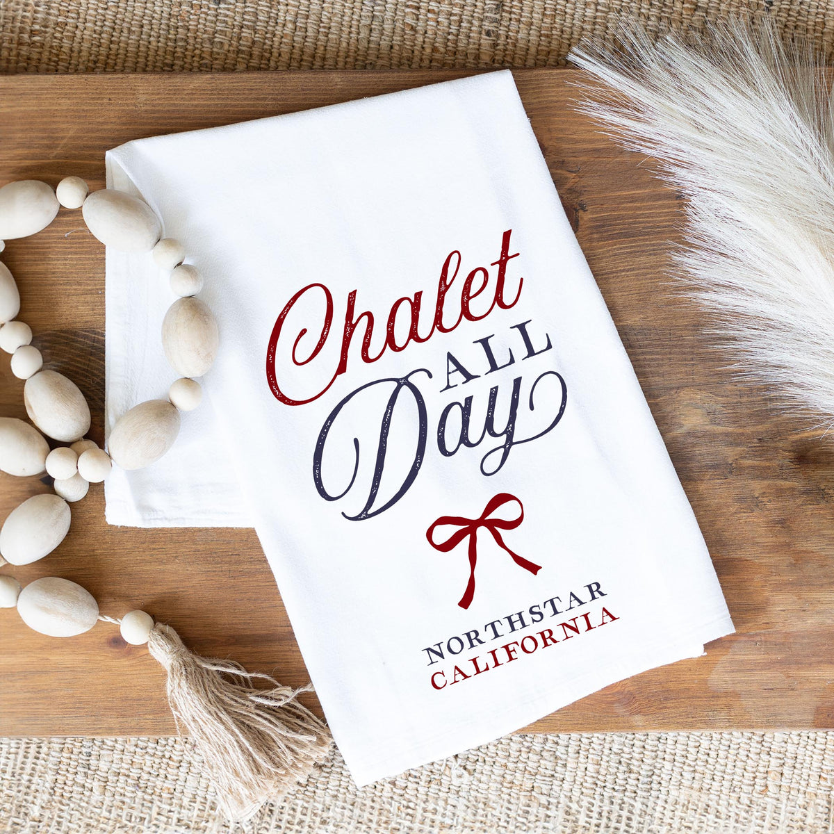 Cotton Tea Towel White-Chalet Girl | Custom -1