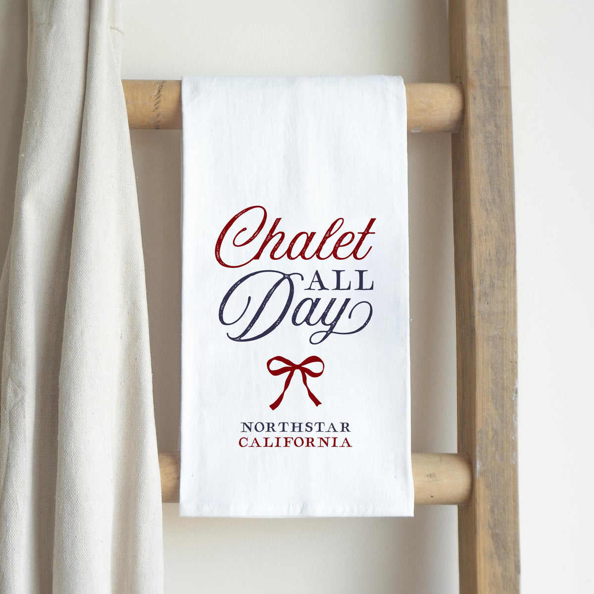 Cotton Tea Towel White-Chalet Girl | Custom -2