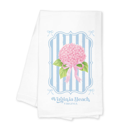 Cotton Tea Towel White-Love+Local Hydrangea Cottage -0
