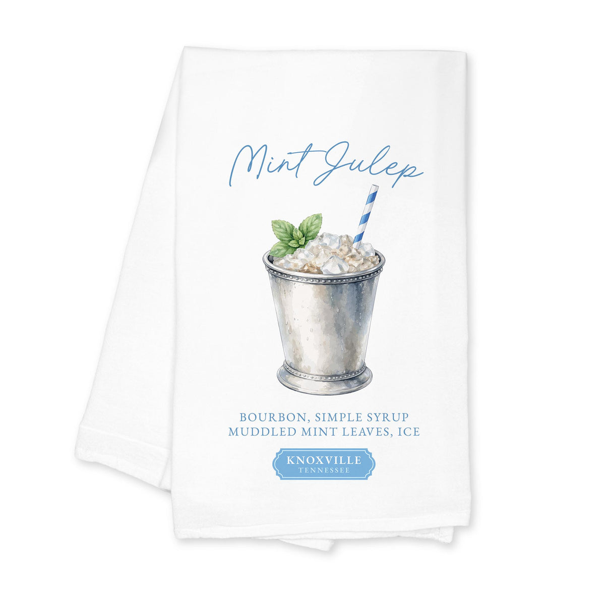 Cotton Tea Towel White-Derby | City & State | Hometown -0
