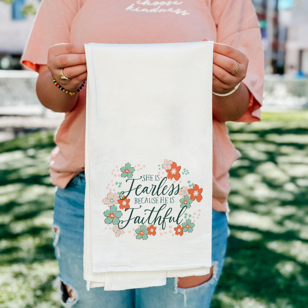 Cotton Tea Towel - She is Fearless