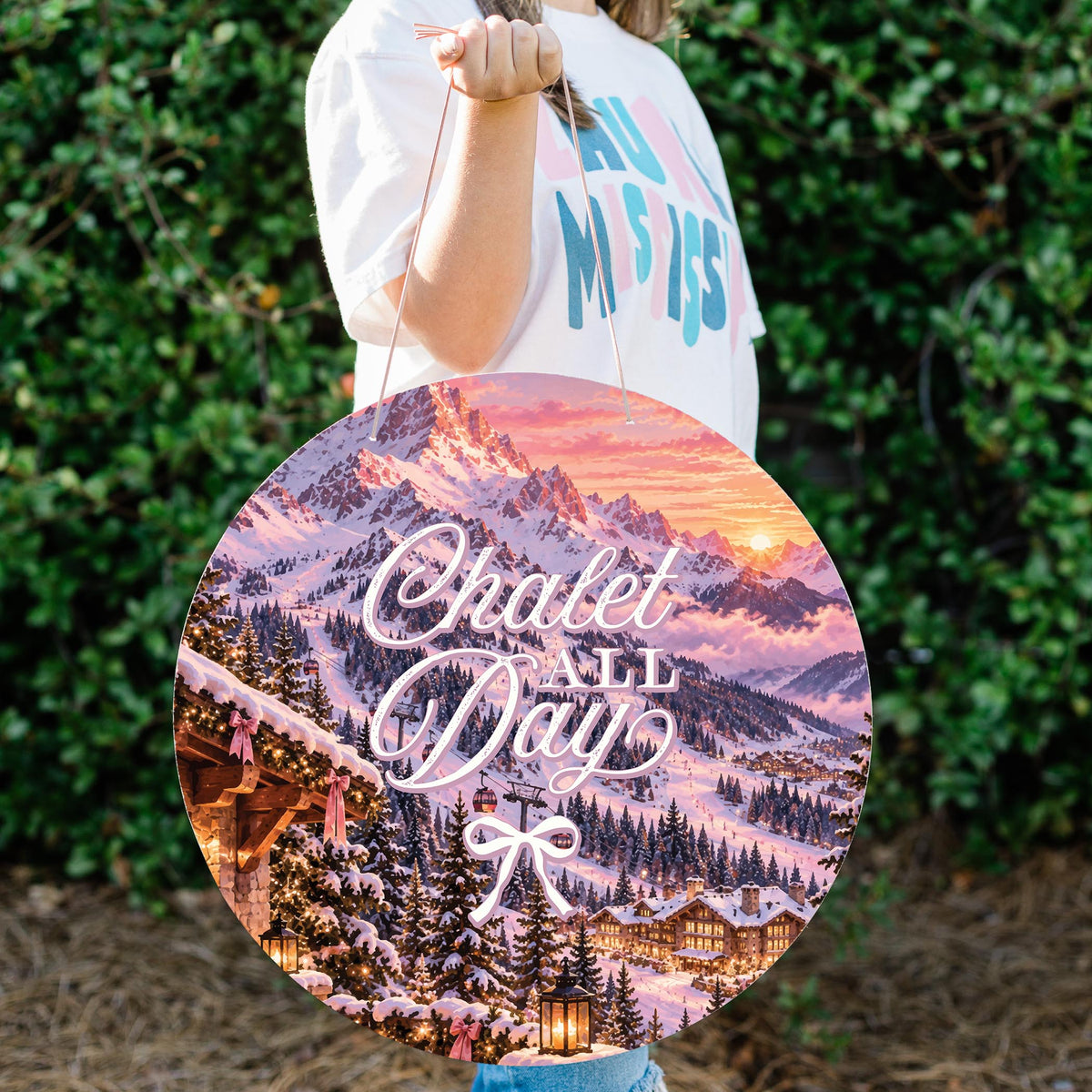 20" Door Hanger-Chalet Girl -1