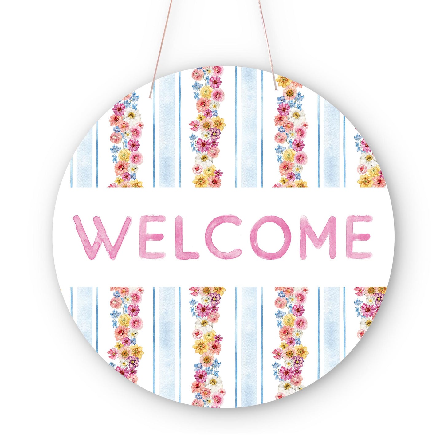 20" Door Hanger-Fantasy Garden Welcome -0