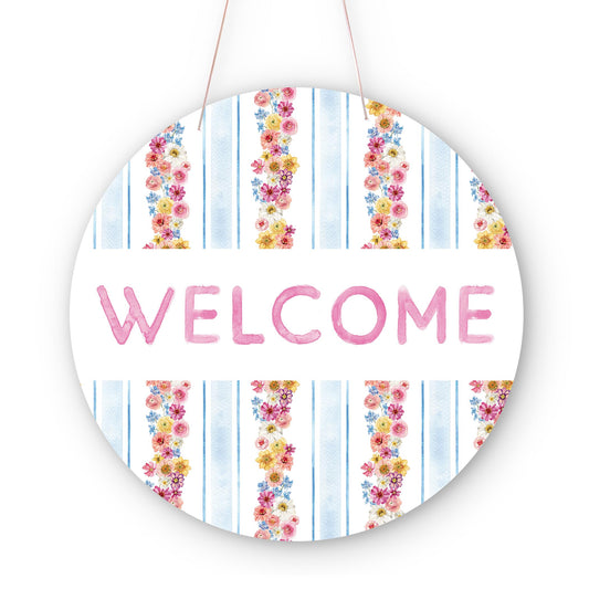 20" Door Hanger-Fantasy Garden Welcome -0