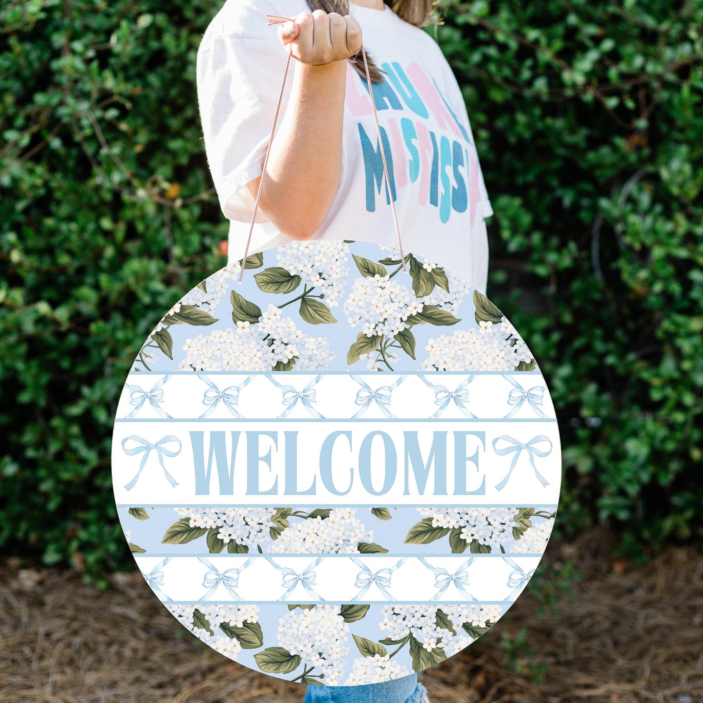 20" Door Hanger-Hydrangea Cottage -1