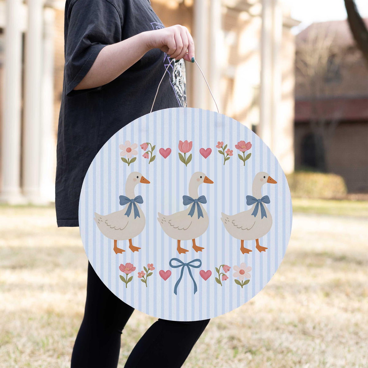 20" Door Hanger-Vintage Goose -2