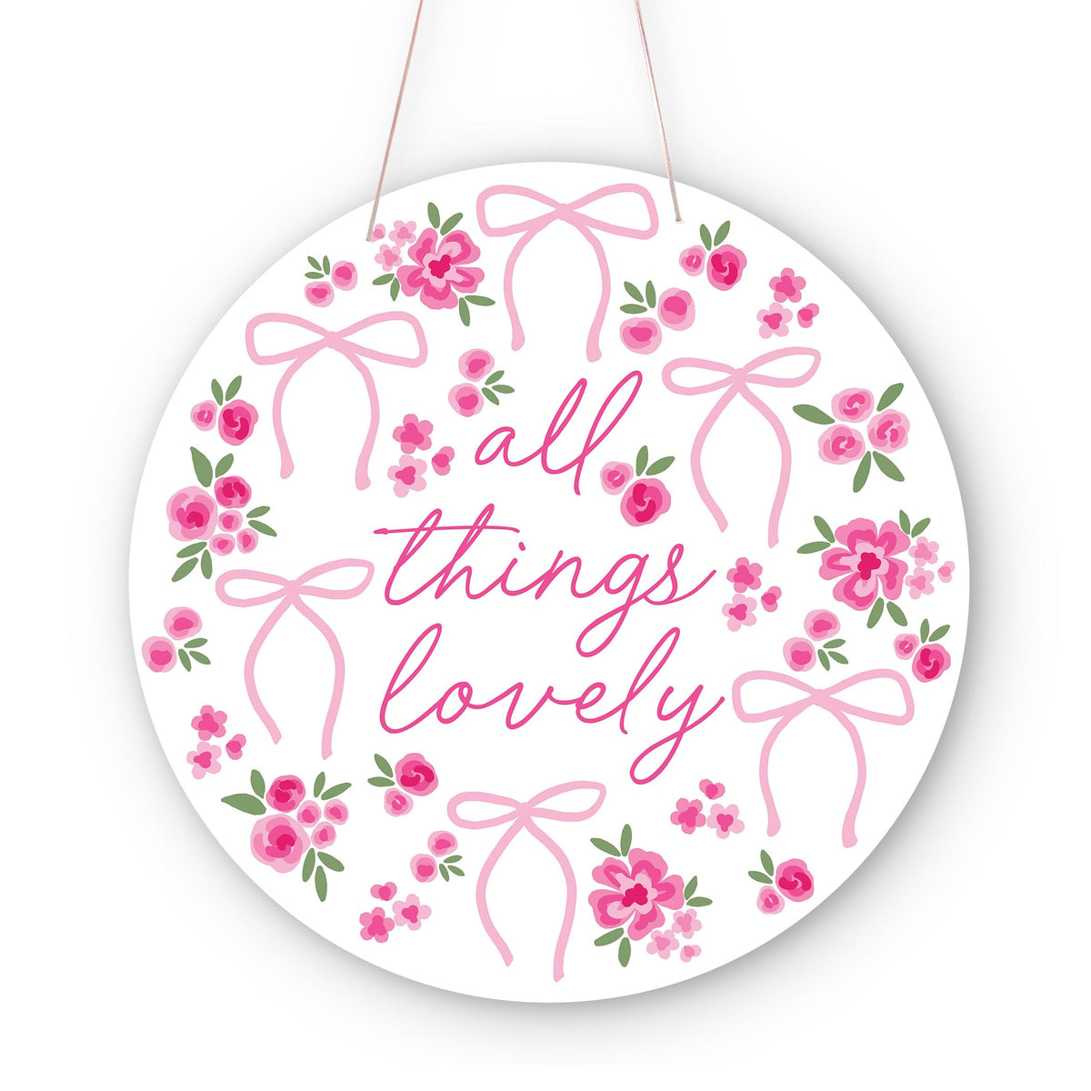 20" Door Hanger-All Things Lovely -0