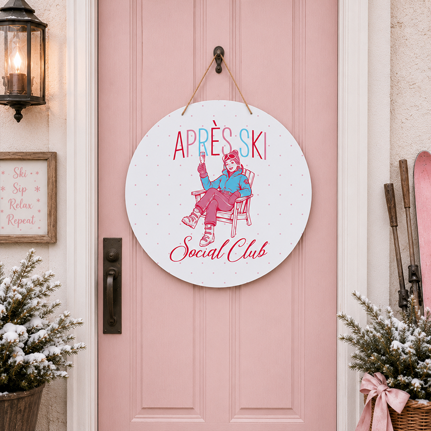20" Door Hanger-Après Ski | Gift | Lodge