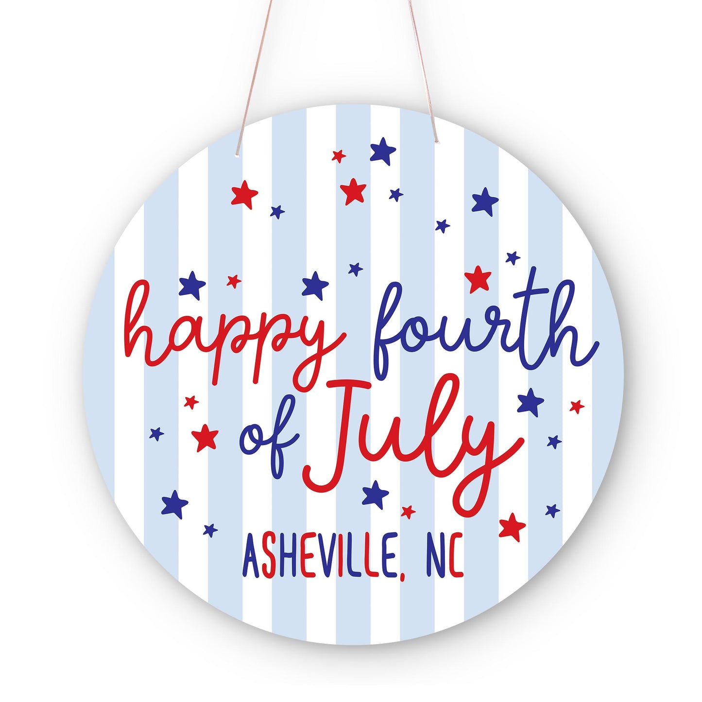 20" Door Hanger-Love+Local 4th of July 250th Anniversary -0