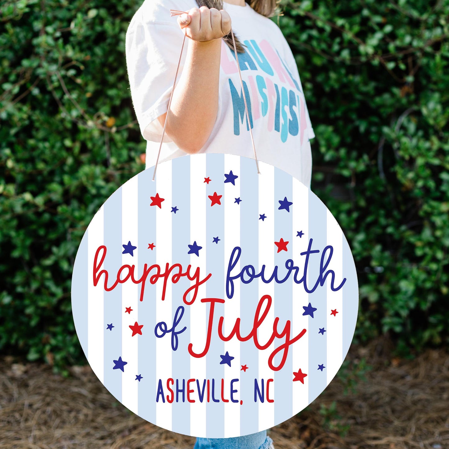 20" Door Hanger-Love+Local 4th of July 250th Anniversary -1