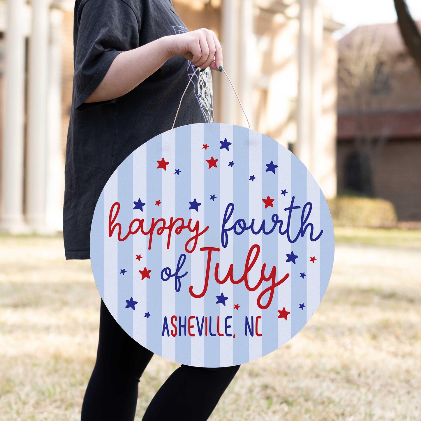 20" Door Hanger-Love+Local 4th of July 250th Anniversary -2