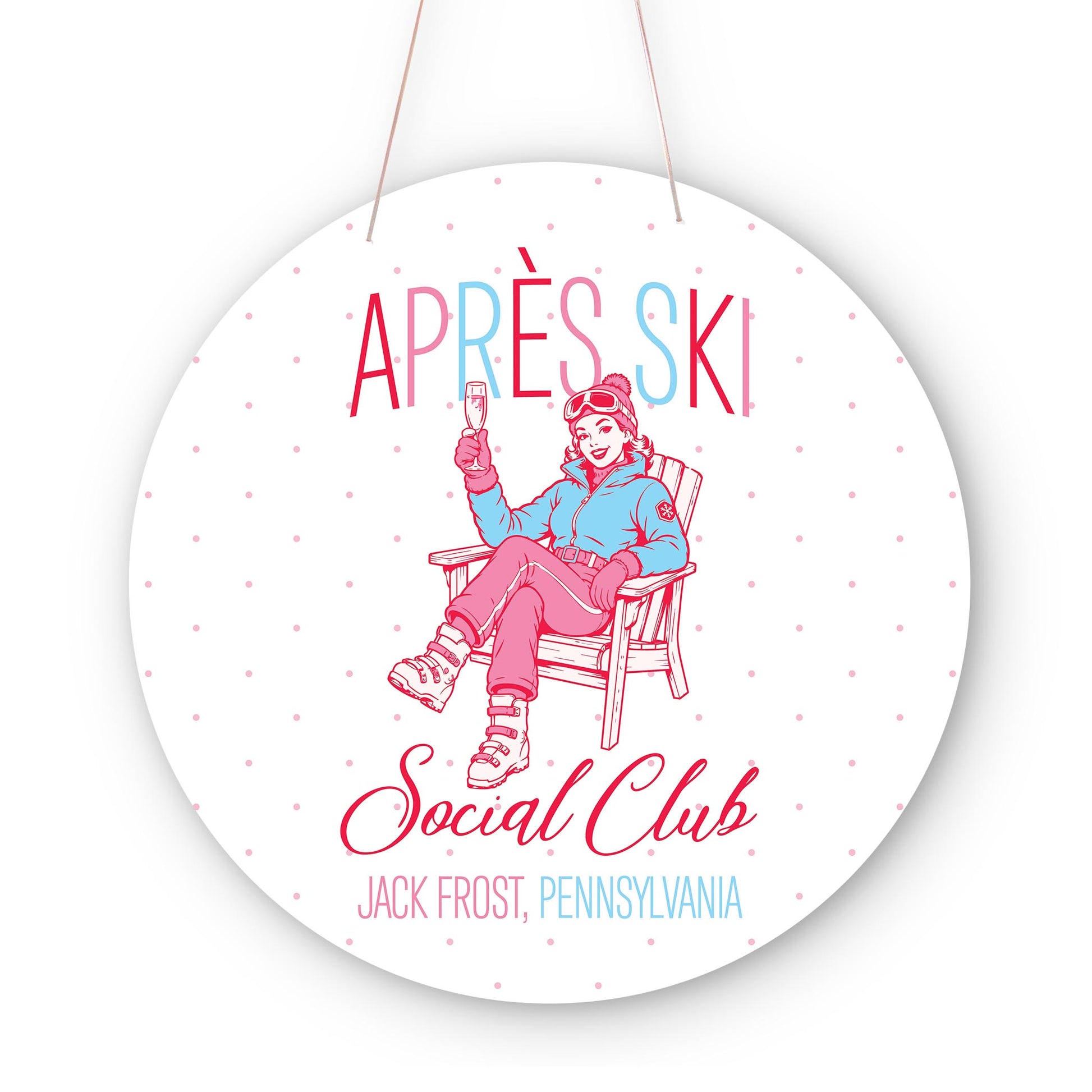 20" Door Hanger-Love+Local Après Ski -0