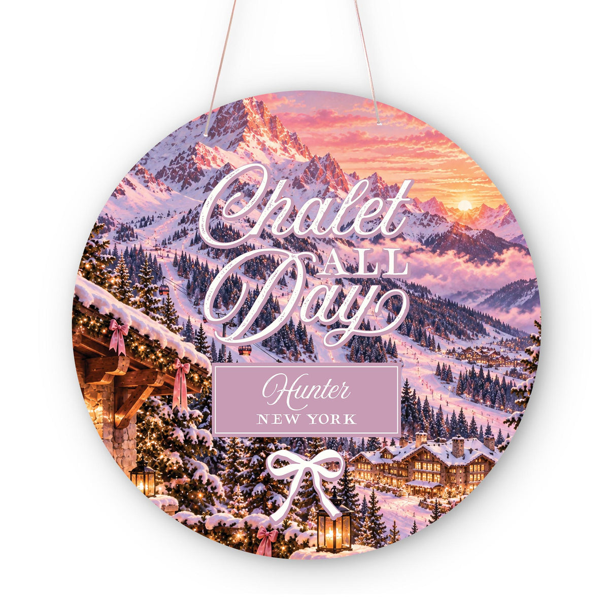 20" Door Hanger-Chalet Girl | Custom -0