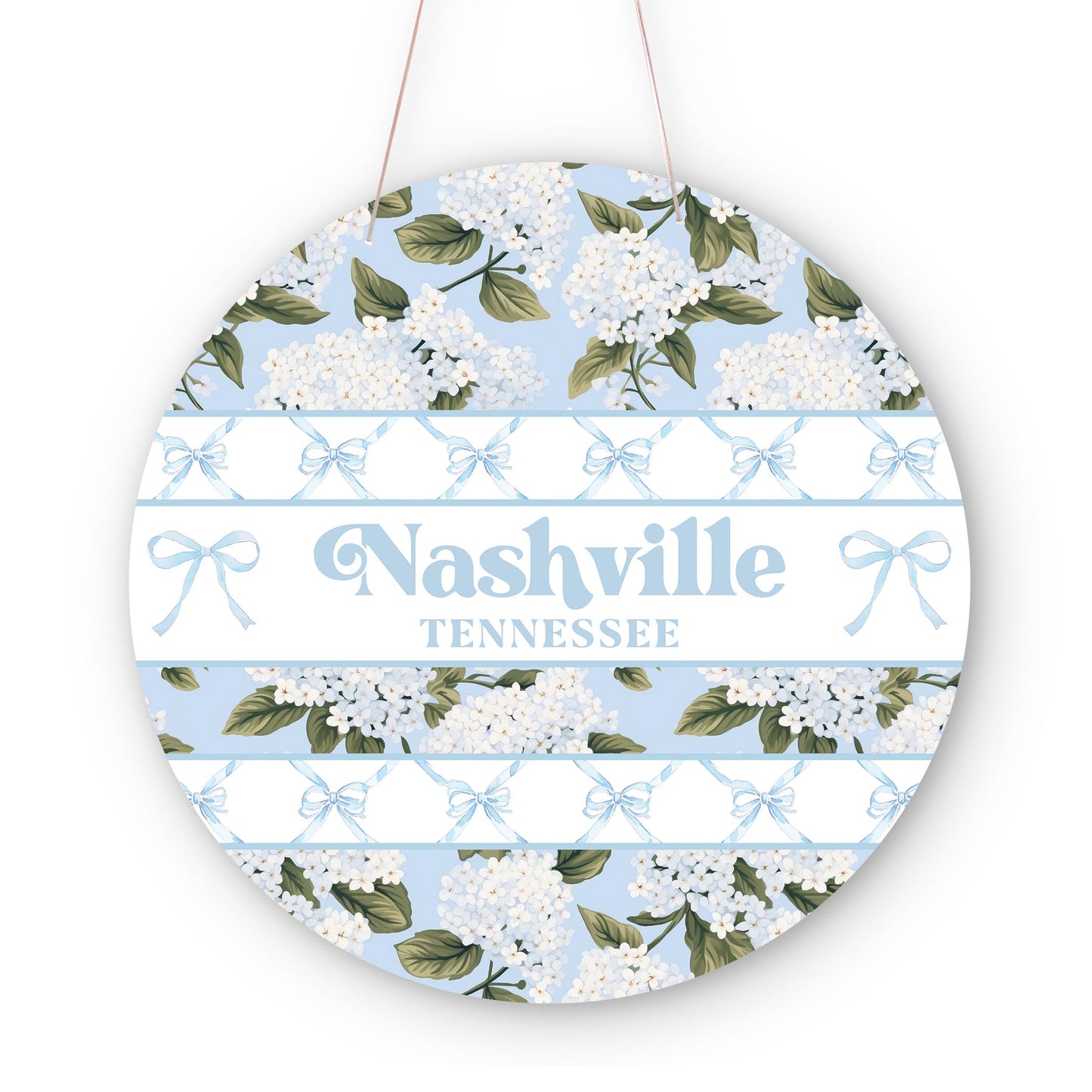 20" Door Hanger-Love+Local Hydrangea Cottage -0