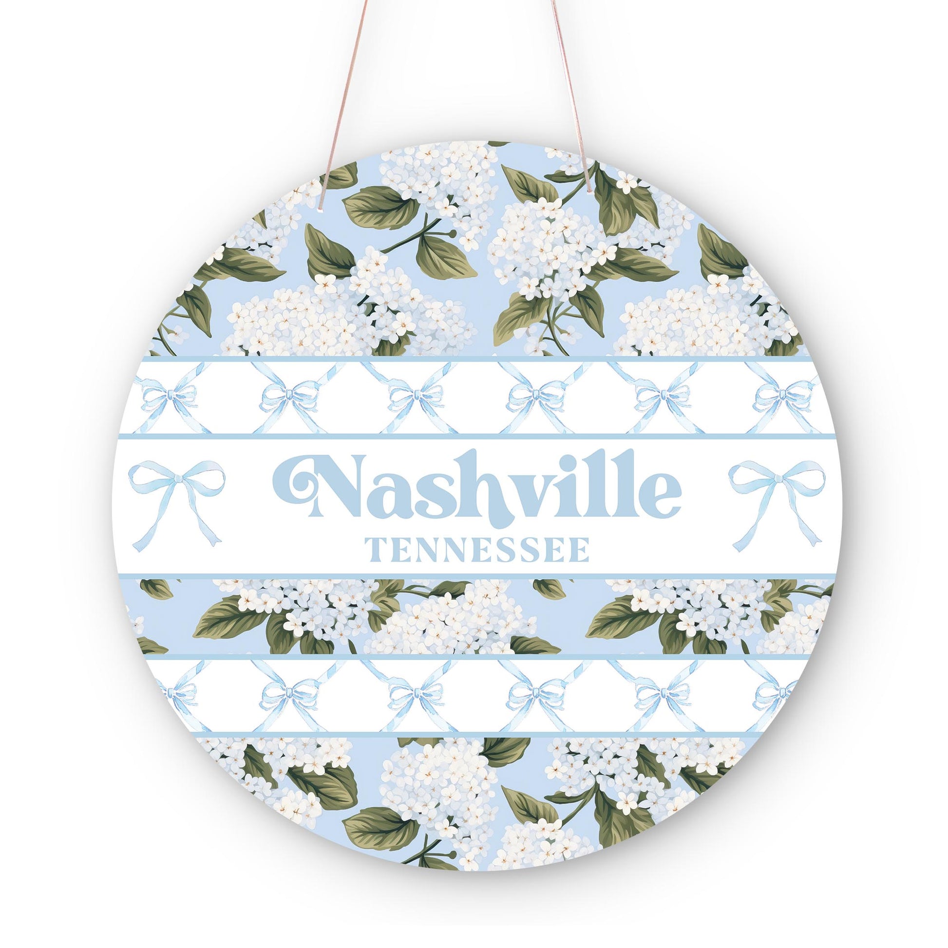 20" Door Hanger-Love+Local Hydrangea Cottage -0