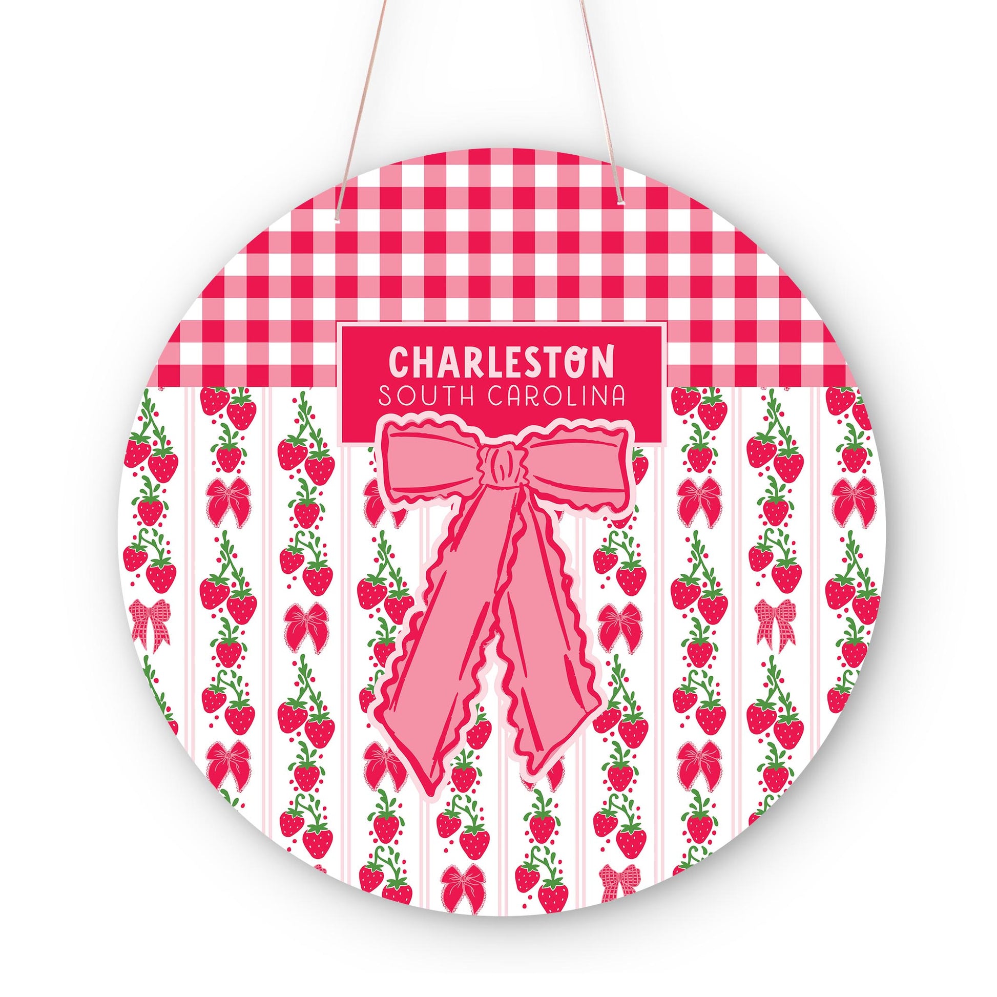 20" Door Hanger-Love+Local Strawberry Parlor -0