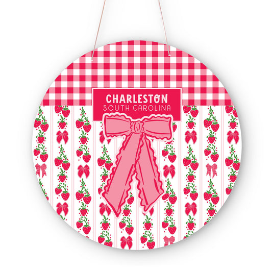 20" Door Hanger-Love+Local Strawberry Parlor -0