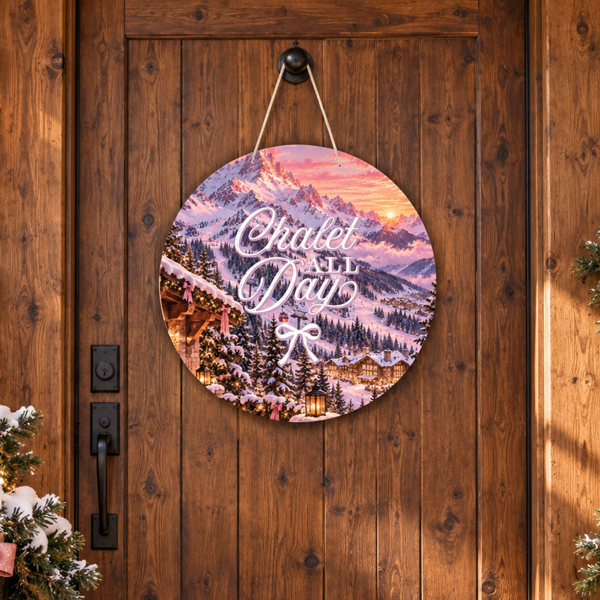 20" Door Hanger-Chalet Girl