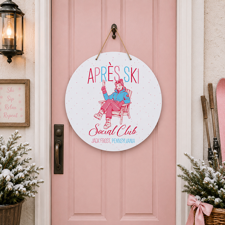 20" Door Hanger-Après Ski | Custom | Personalize