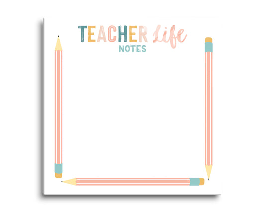 8x8 Glass Dry Erase-Teacher Life Notes