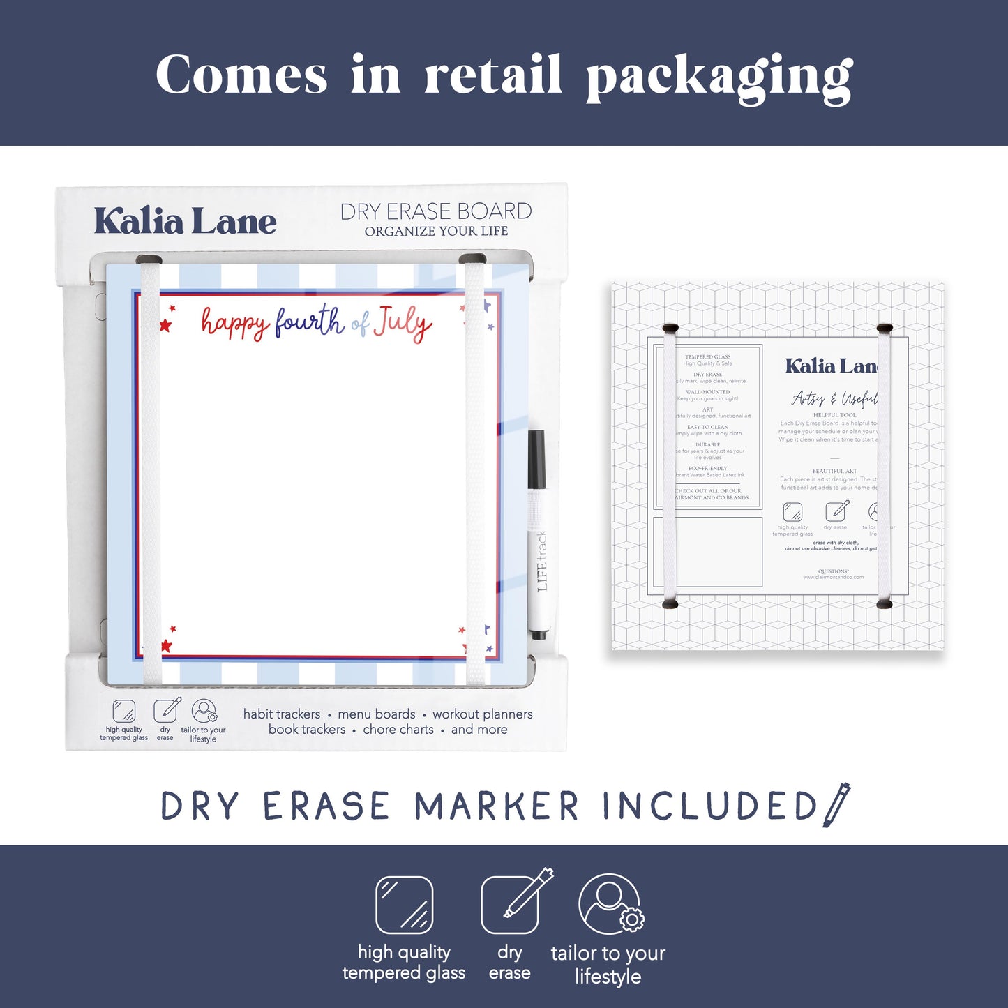 8x8 Glass Dry Erase-4th of July 250th Anniversary -3