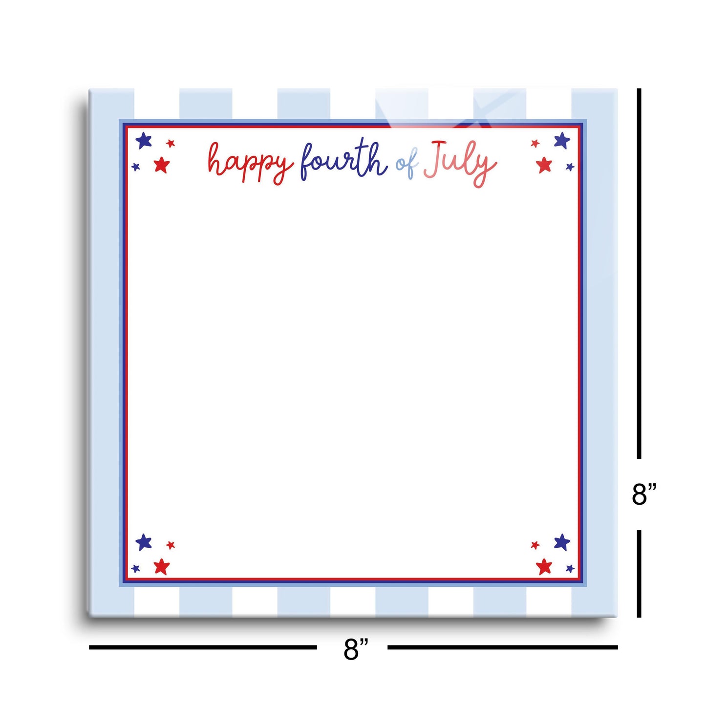 8x8 Glass Dry Erase-4th of July 250th Anniversary -8