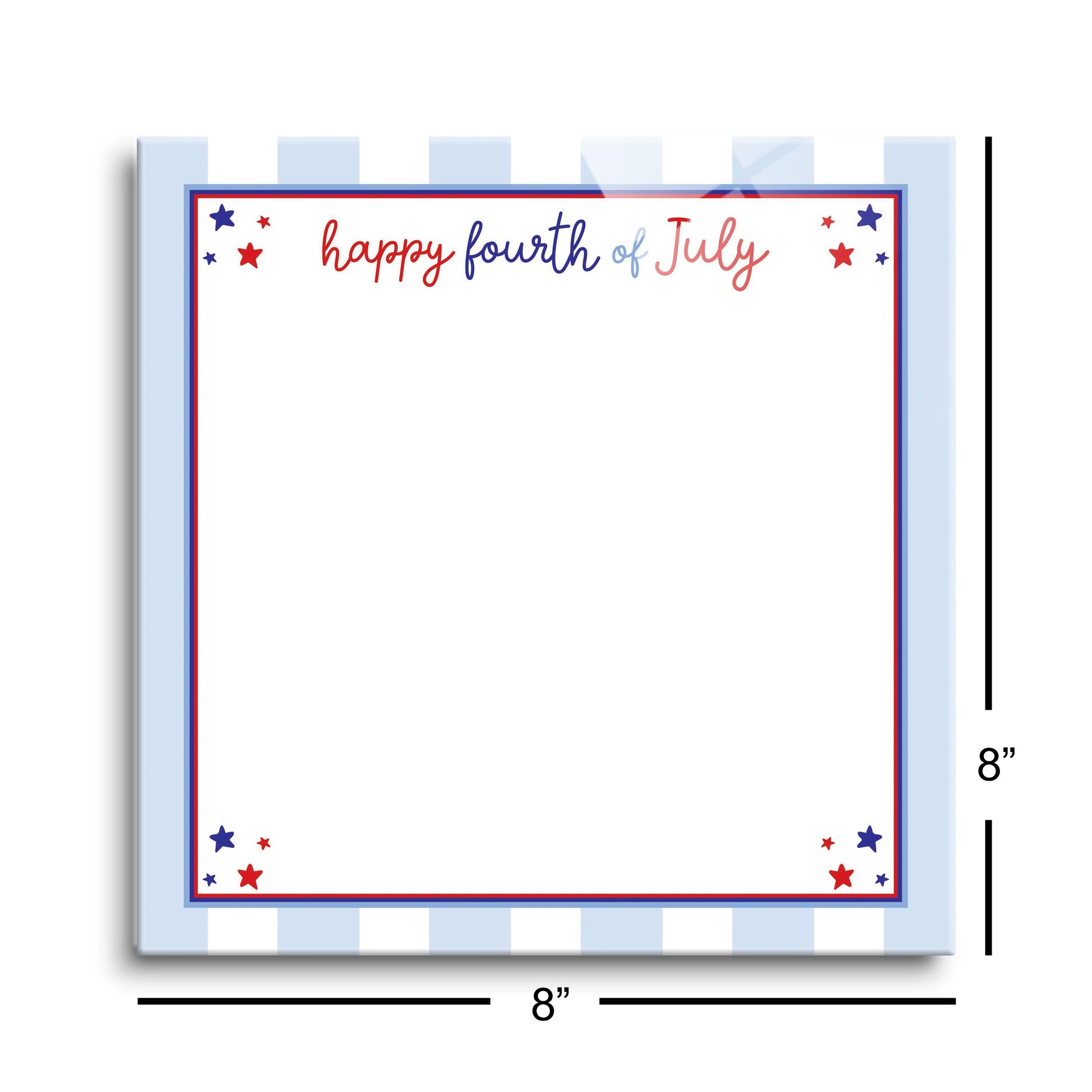 8x8 Glass Dry Erase-4th of July 250th Anniversary -8