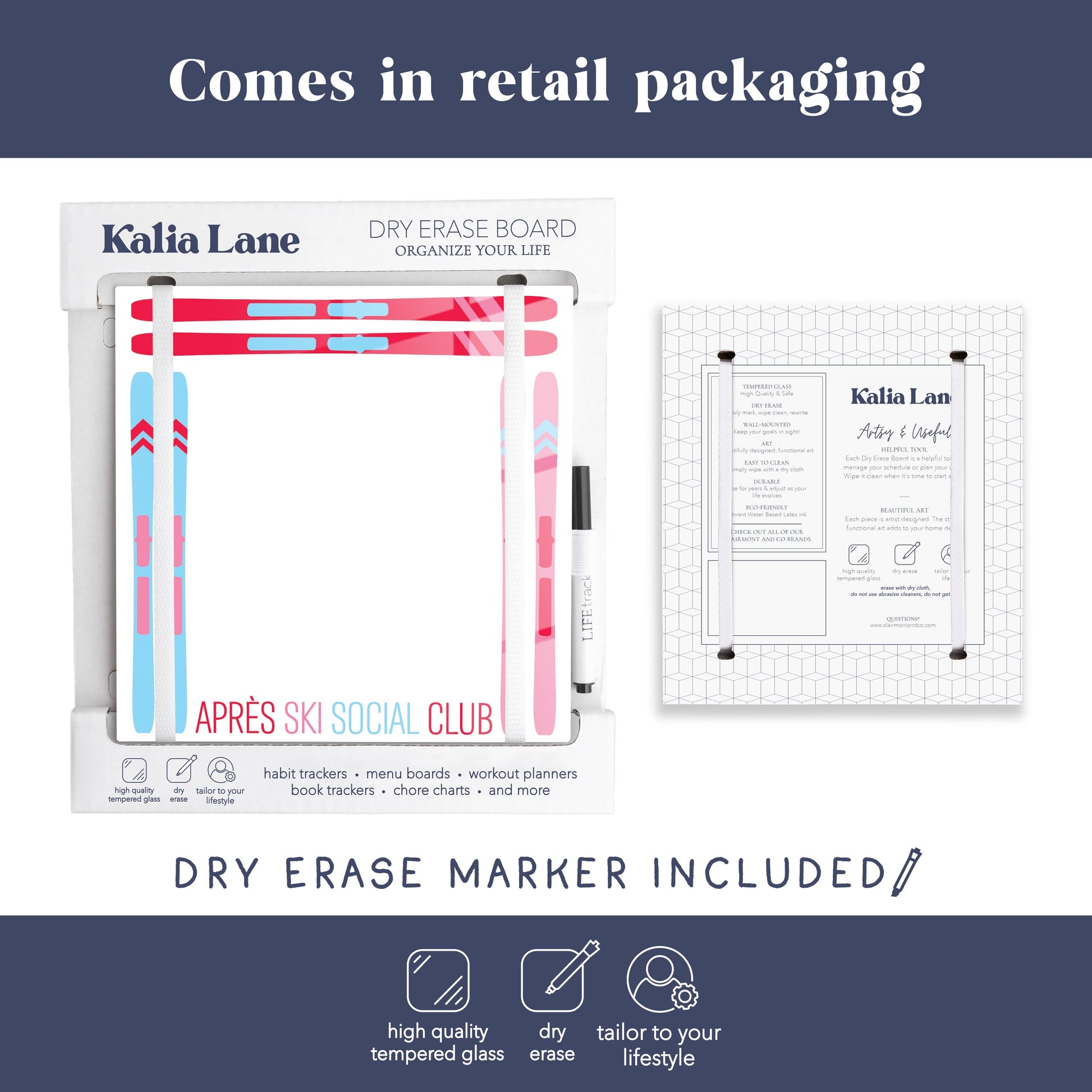 8x8 Glass Dry Erase-Après Ski -3