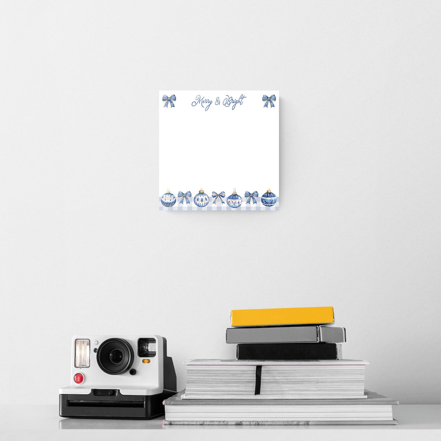 8x8 Glass Dry Erase-Blue Noel - A Grand Millennial Christmas -5