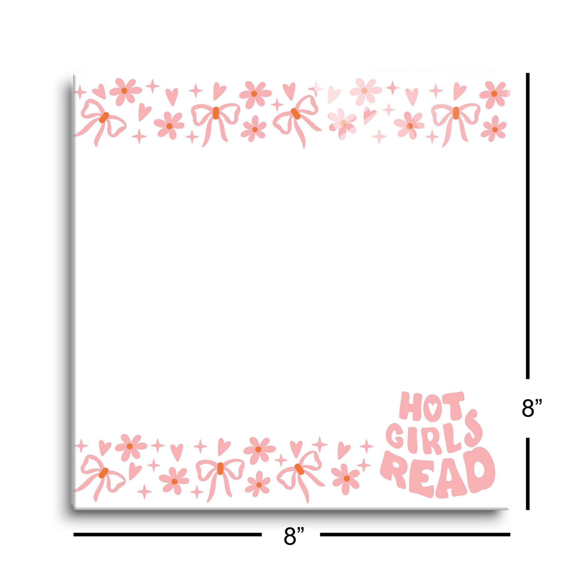 8x8 Glass Dry Erase-Hot Girls Read -8