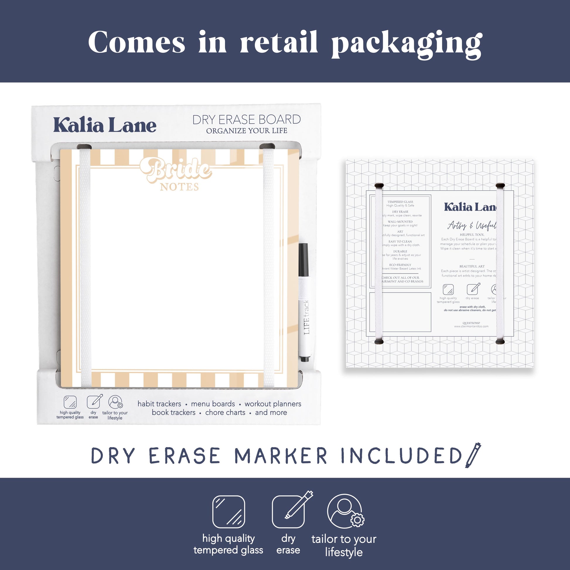 8x8 Glass Dry Erase-Happily Ever After -3