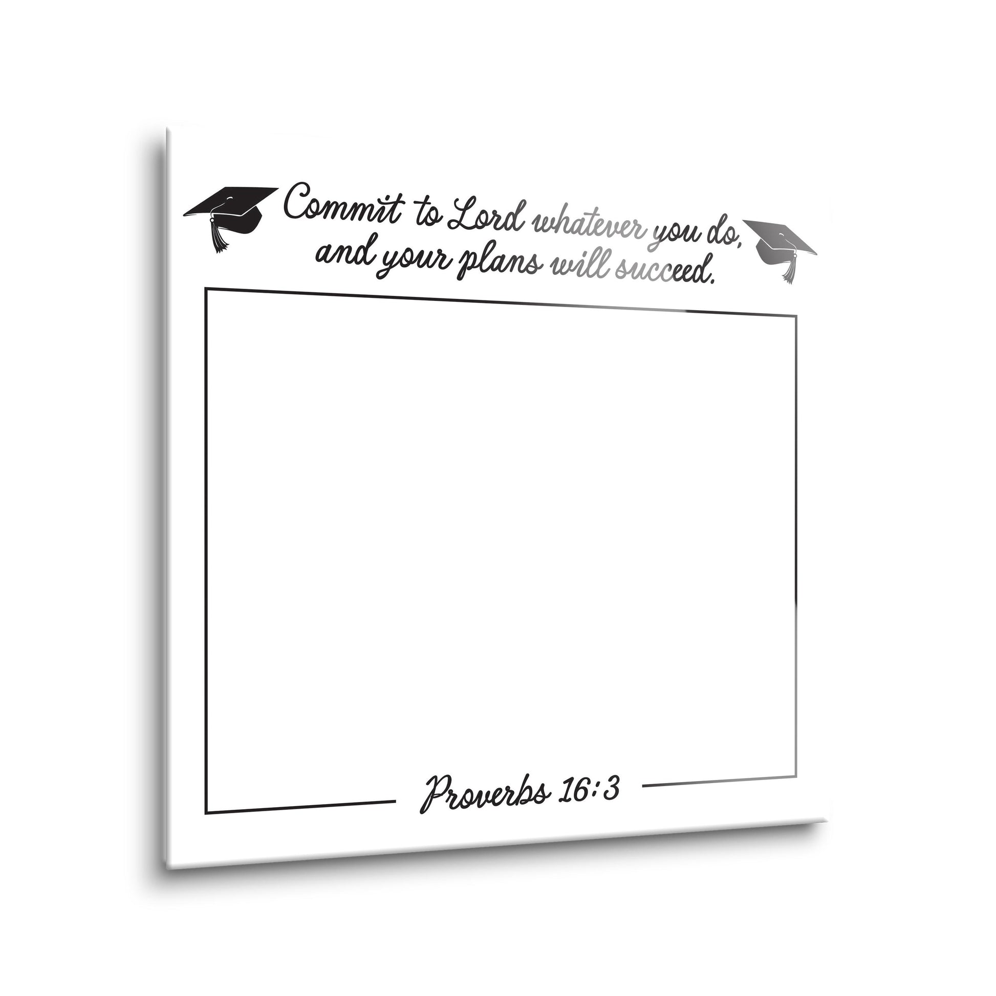 8x8 Glass Dry Erase-Commit To The Lord Whatever You Do -1