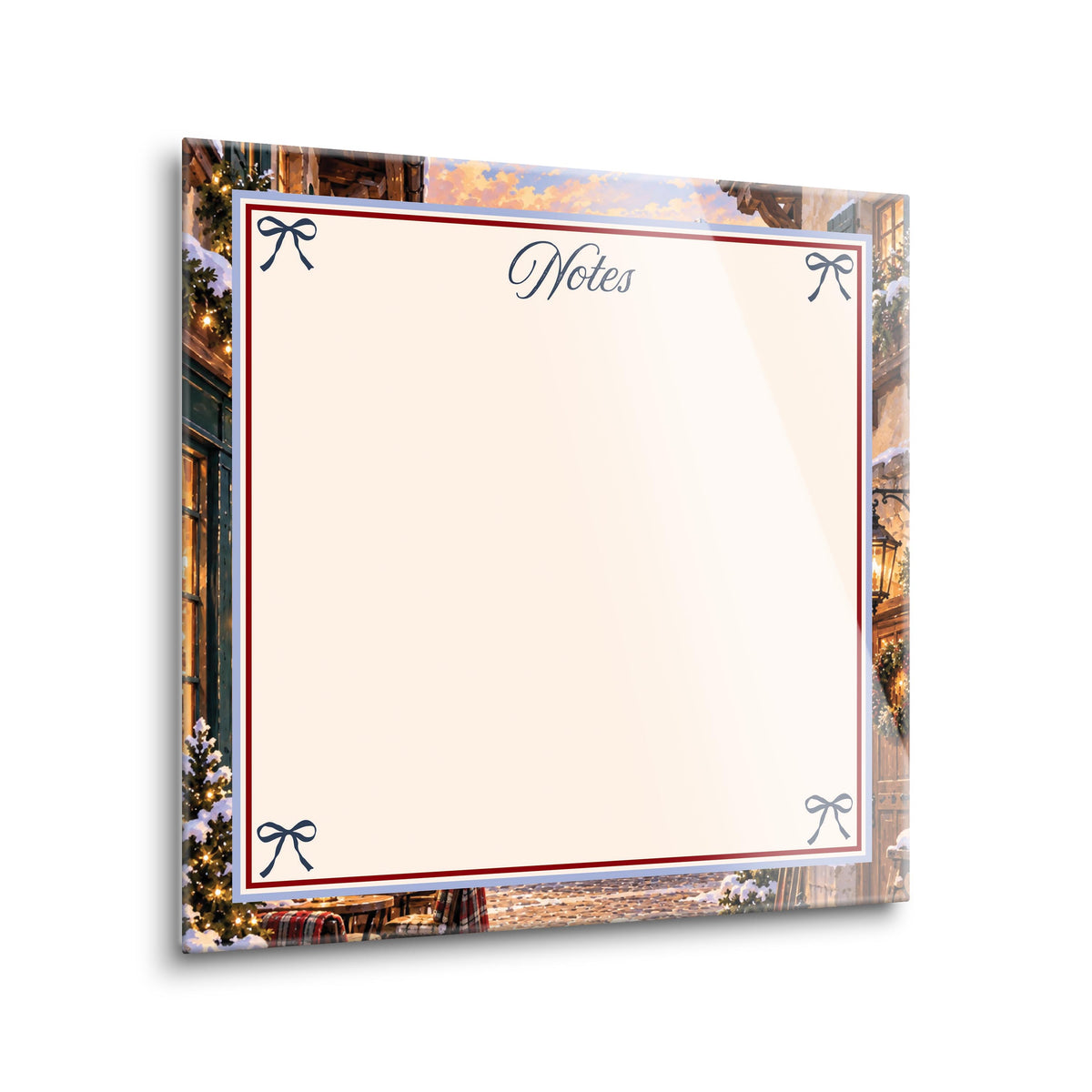 8x8 Glass Dry Erase-Chalet Girl -1