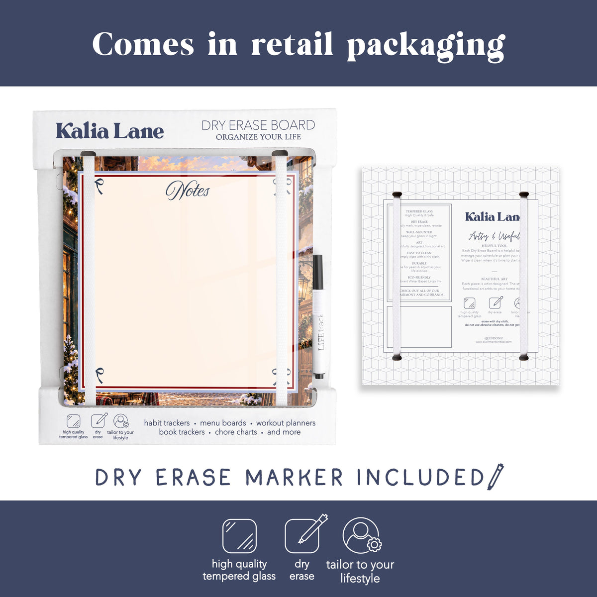 8x8 Glass Dry Erase-Chalet Girl -3