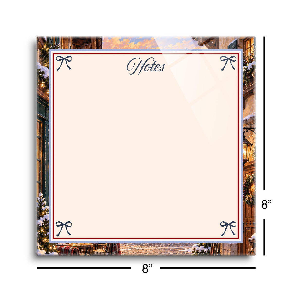 8x8 Glass Dry Erase-Chalet Girl -8