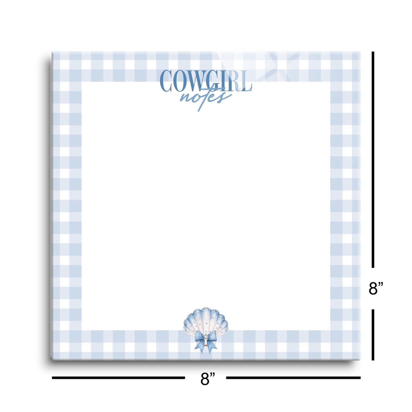 8x8 Glass Dry Erase-Coastal Cowgirl -8