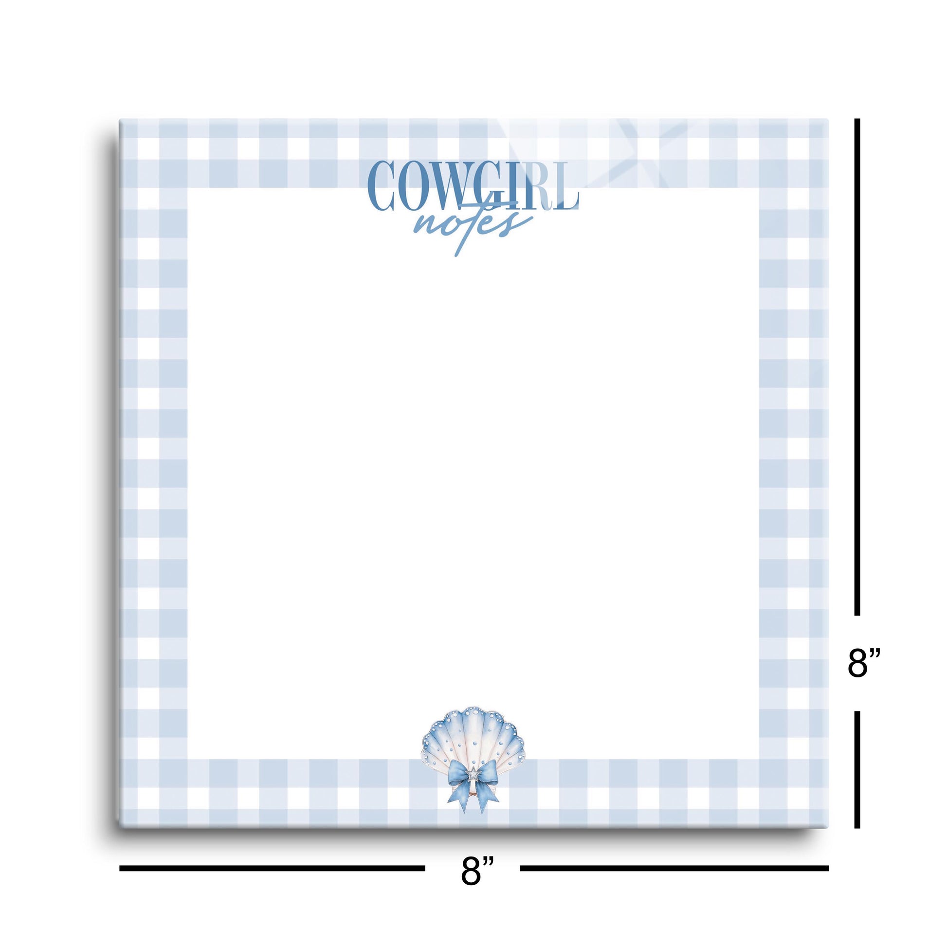 8x8 Glass Dry Erase-Coastal Cowgirl -8