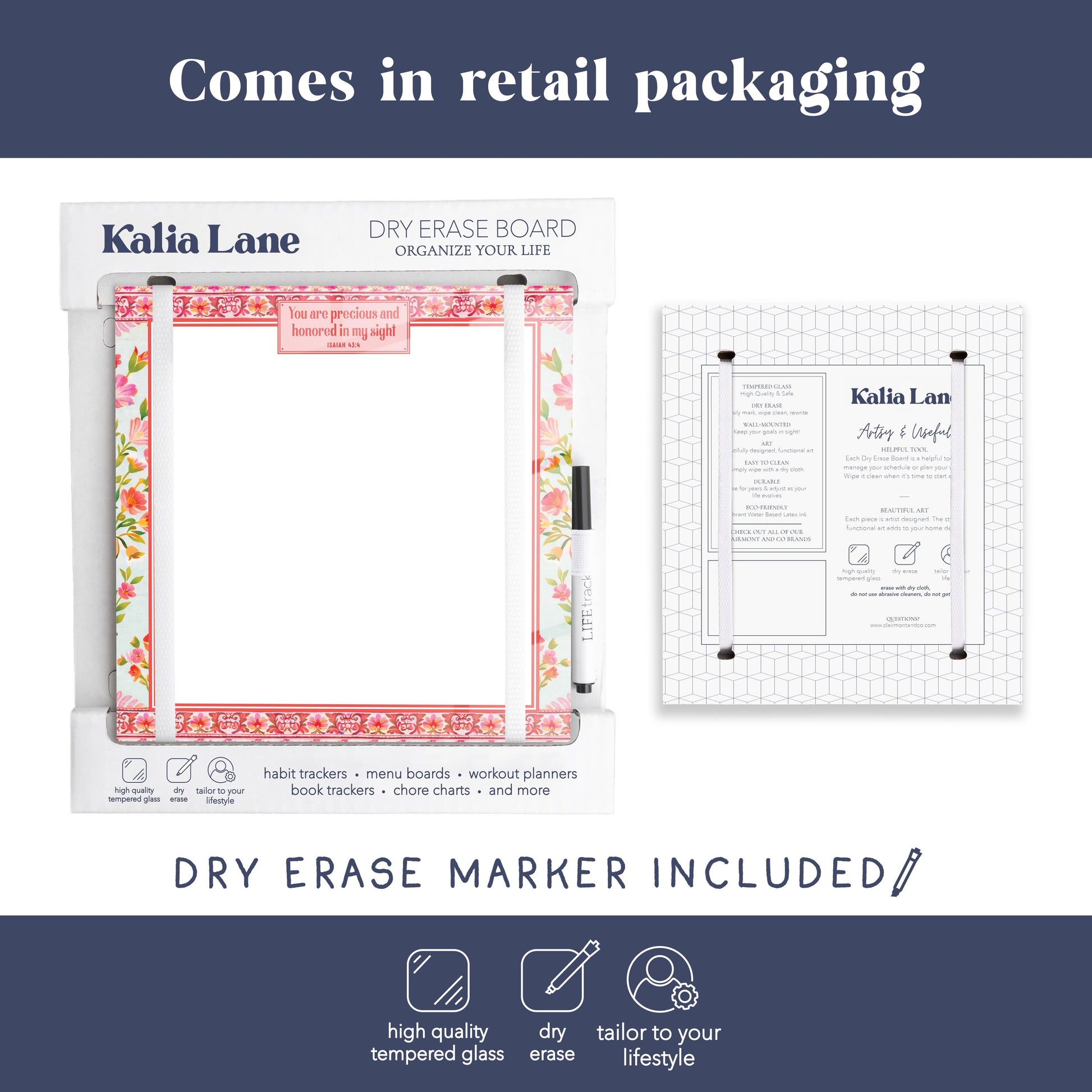 8x8 Glass Dry Erase-Faithful Promises -3
