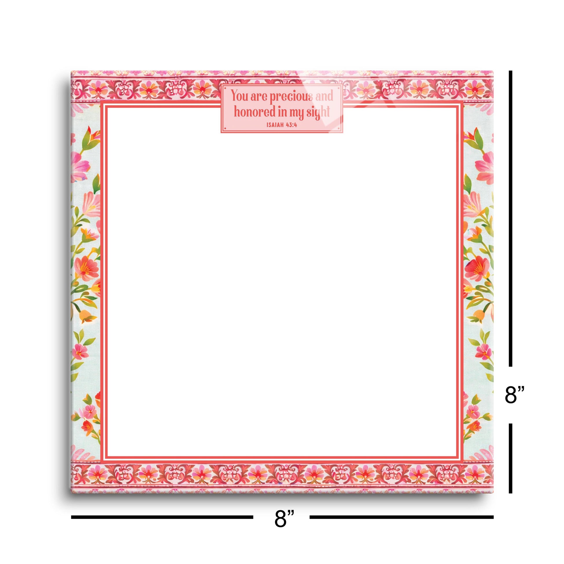 8x8 Glass Dry Erase-Faithful Promises -8