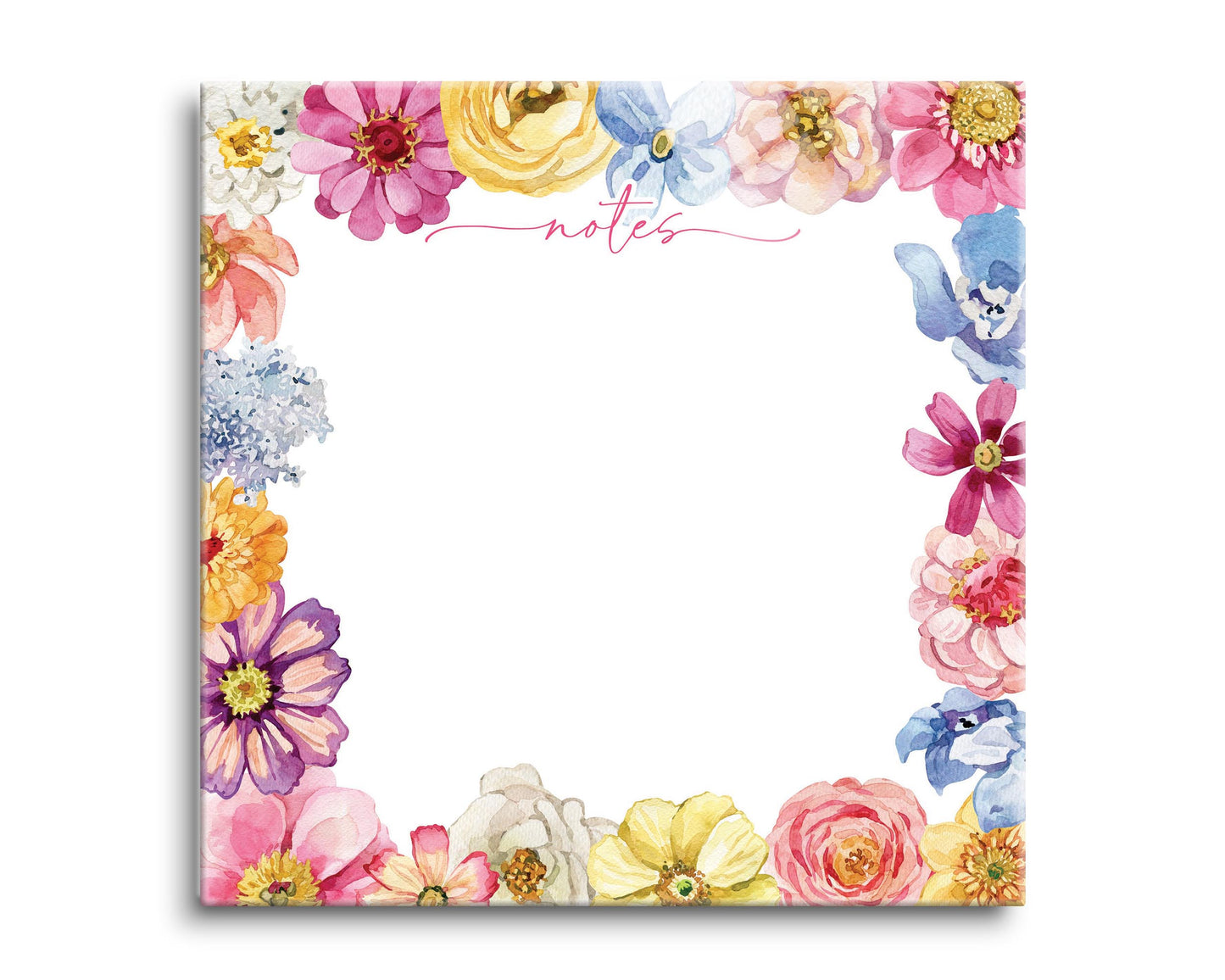 8x8 Glass Dry Erase-Fantasy Garden Notes -0