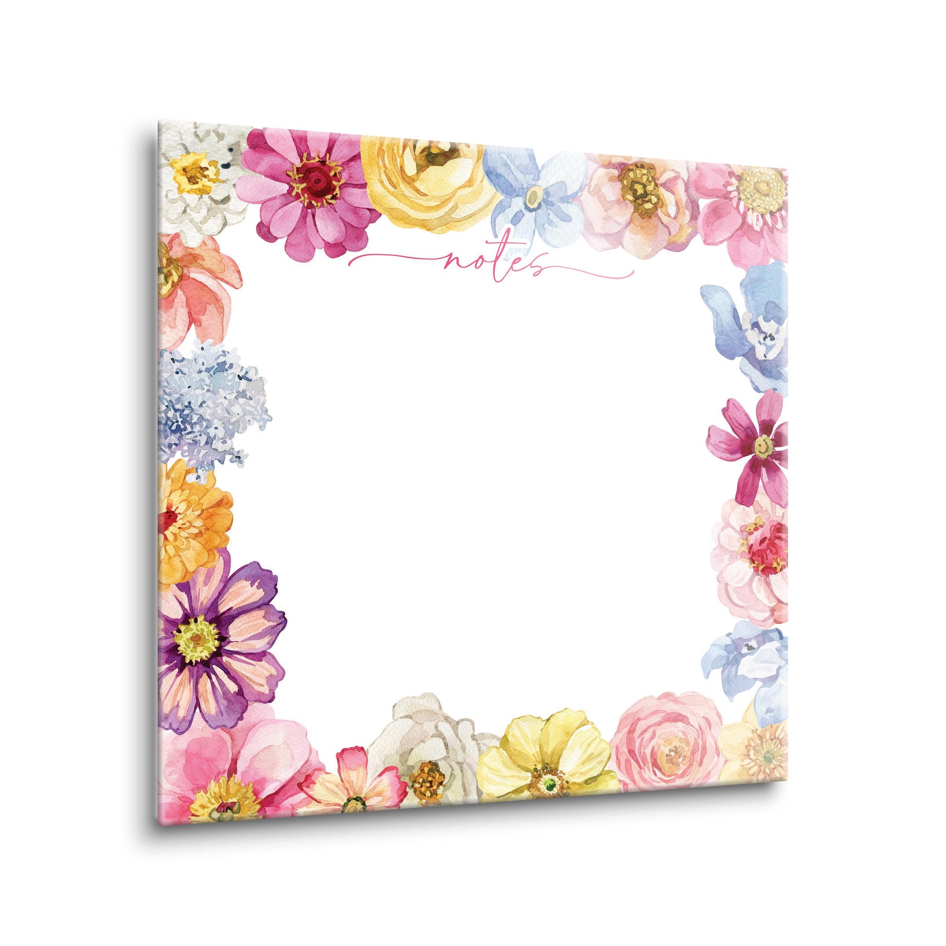 8x8 Glass Dry Erase-Fantasy Garden Notes -1