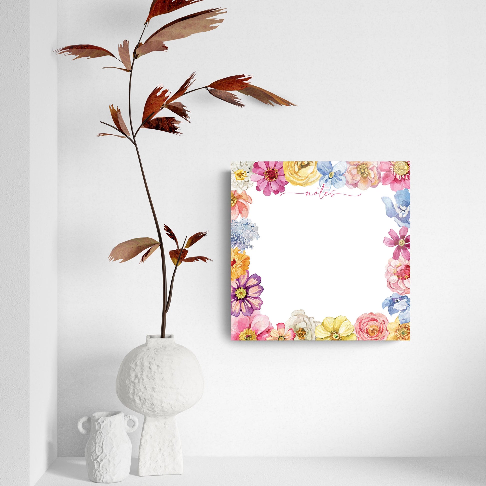 8x8 Glass Dry Erase-Fantasy Garden Notes -4