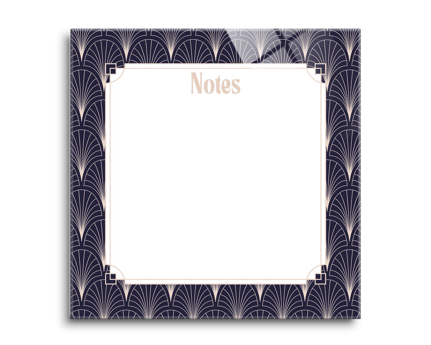 8x8 Glass Dry Erase-Art Deco Notes -0